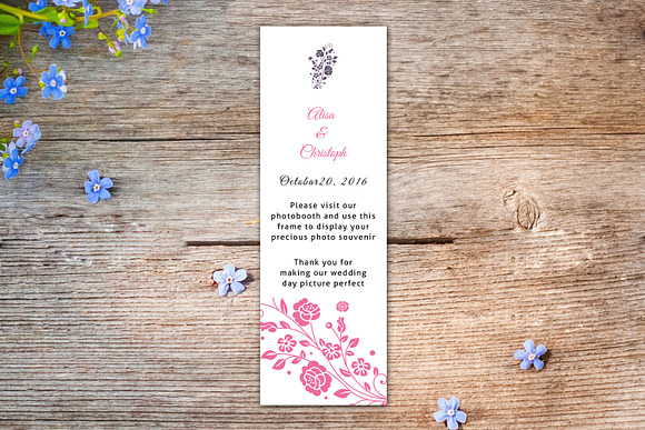 Photo Booth Place Card Template in Card Templates - product preview 1