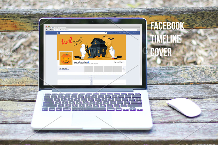 Halloween Facebook Timeline Cover in Website Templates - product preview 8