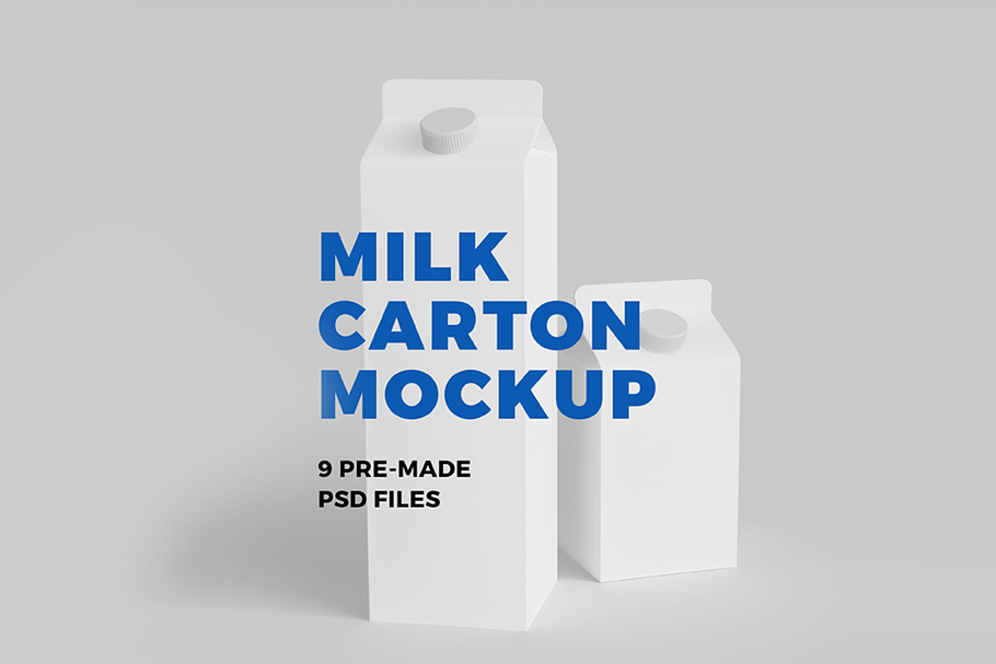 Milk carton mock-up 9 psd