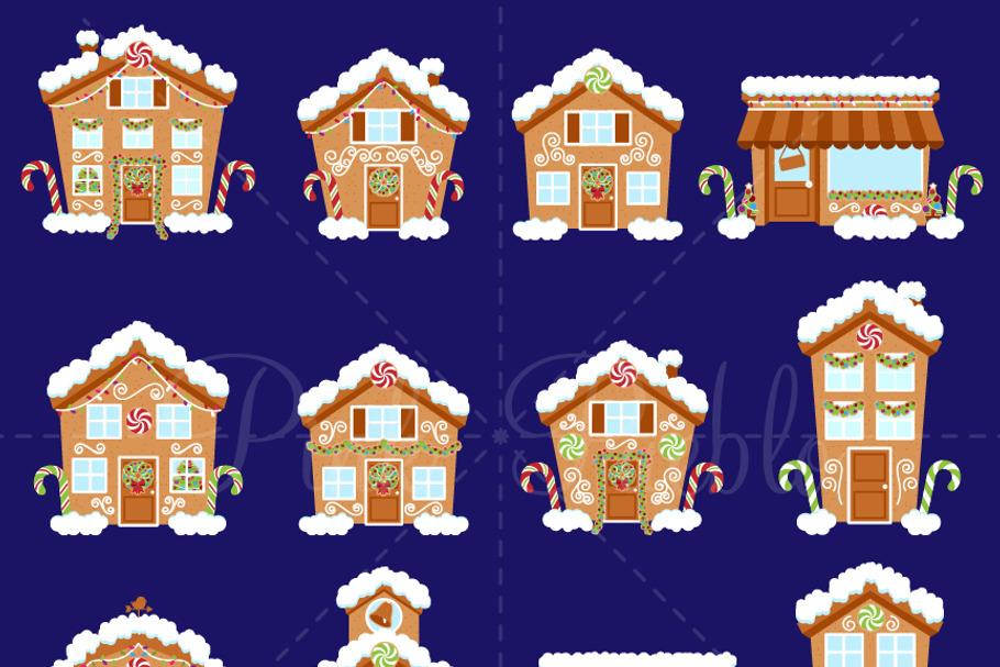 Gingerbread House Clipart & Vectors in Illustrations - product preview 8