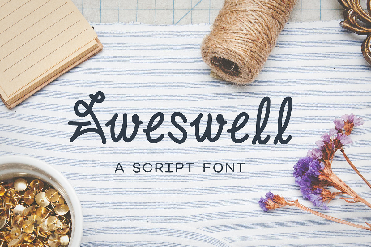 Aweswell in Display Fonts - product preview 8