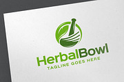 Herbal Bowl Logo Template