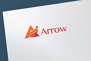 "10% OFF"  Arrow Logo Template