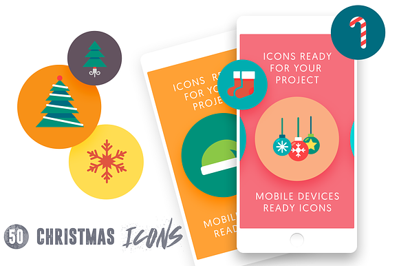 50 Christmas Icons in Christmas Icons - product preview 5