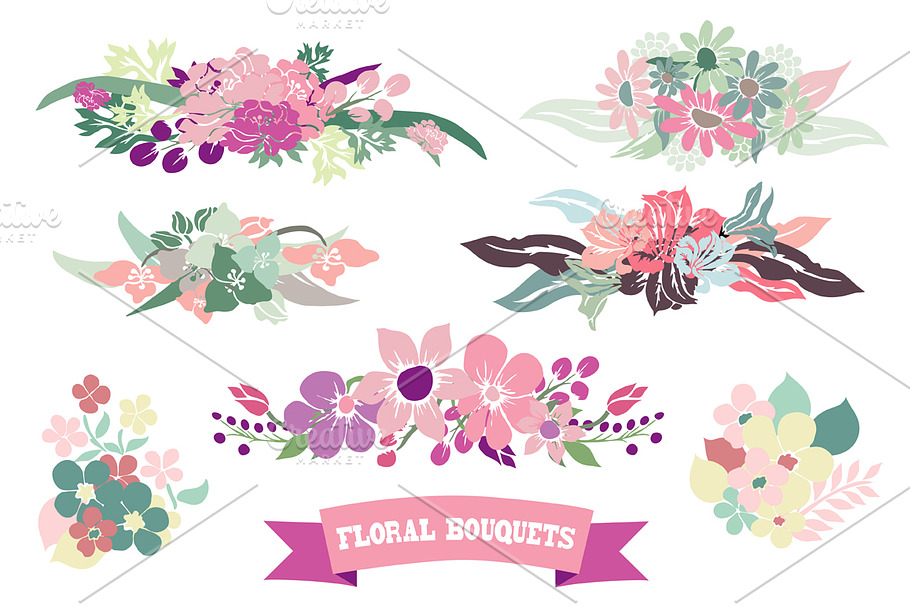 Floral Bouquets Set(1)