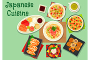 Japanese cuisine dinner dishes