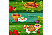 Hungarian cuisine banners