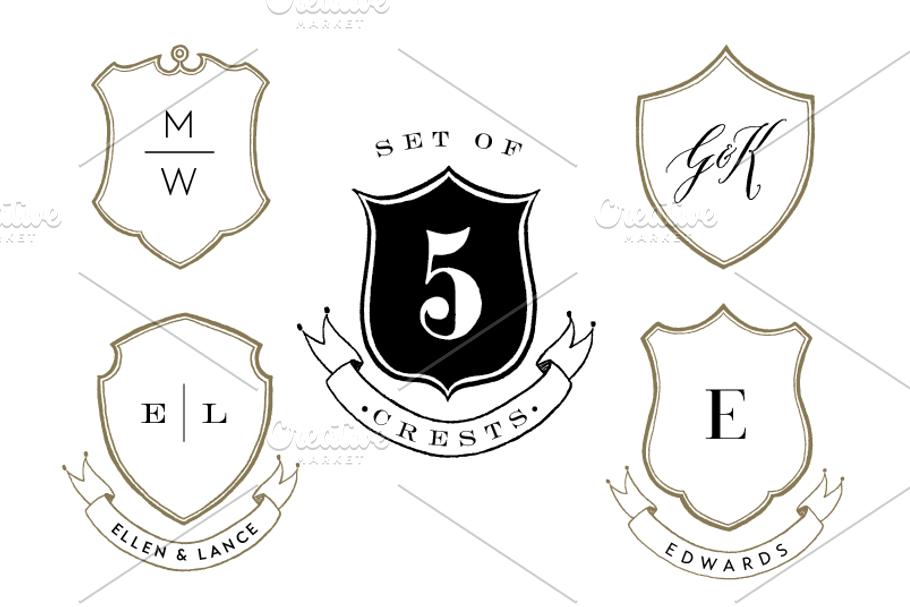 5 Hand Drawn Crests in Illustrations - product preview 8
