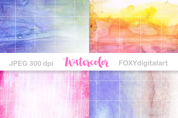 Handpainted Digital Watercolor Paper in Textures - product preview 1