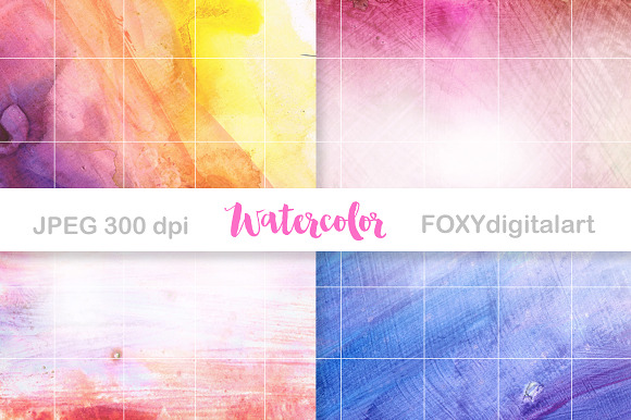 Handpainted Digital Watercolor Paper in Textures - product preview 2