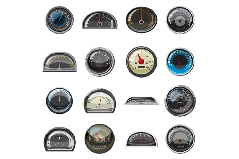 Car speedometers set