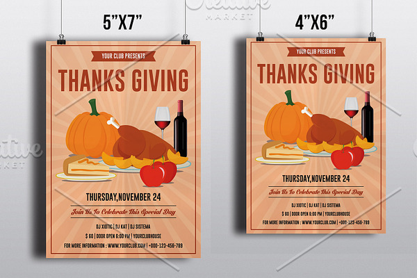 Thanksgiving Party Flyer-V403