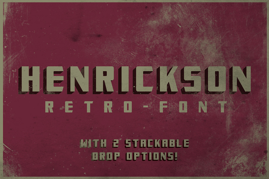 Henrickson Retro-Font in Retro Fonts - product preview 8