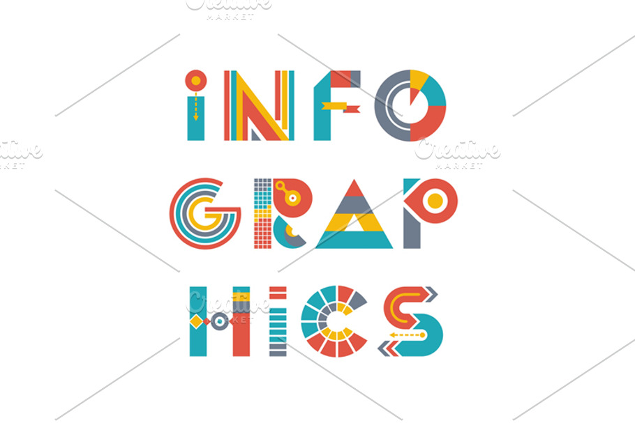 Infographics Word Logo in Illustrations - product preview 8