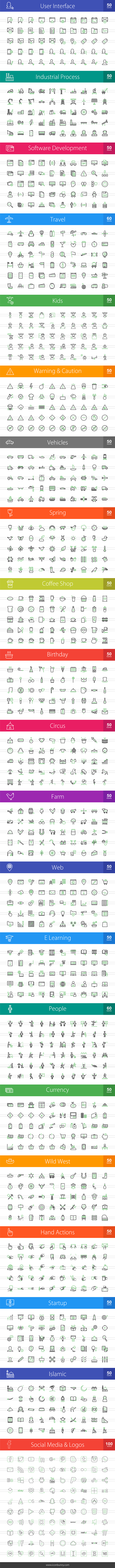 2130 Line Green & Black Icons (V3) in Graphics - product preview 2