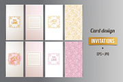 Greeting Card design in light colors