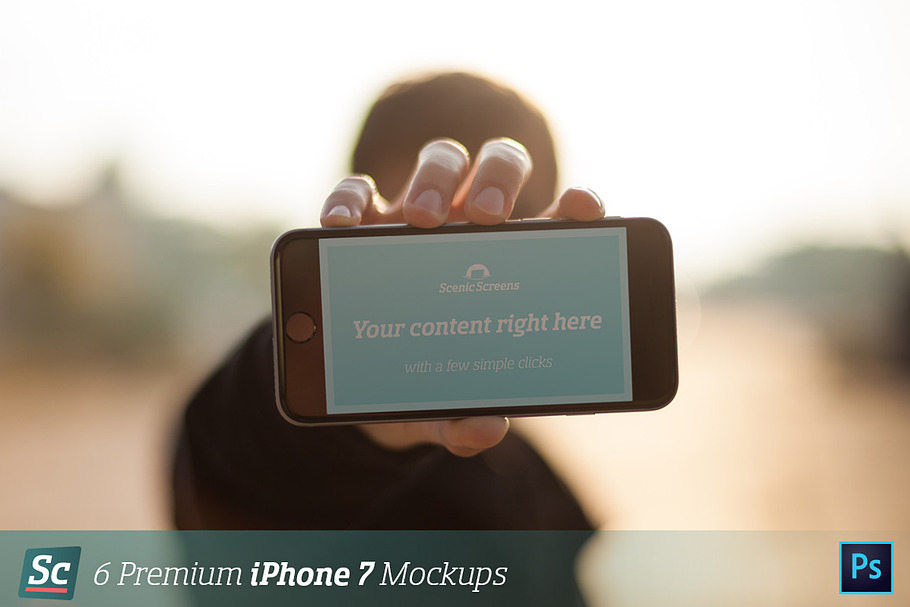 iPhone 7 Mockup Bundle – 6 PSDs in Mobile & Web Mockups - product preview 8