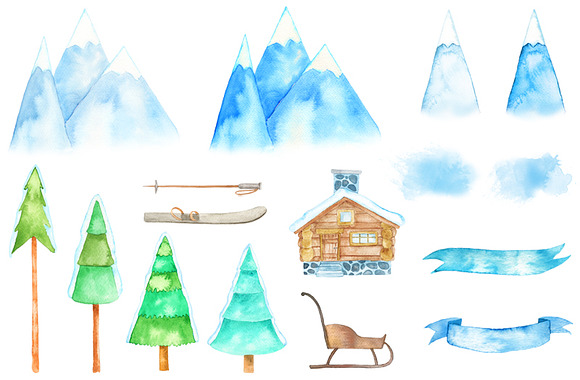 Winter Time Cliparts in Illustrations - product preview 1