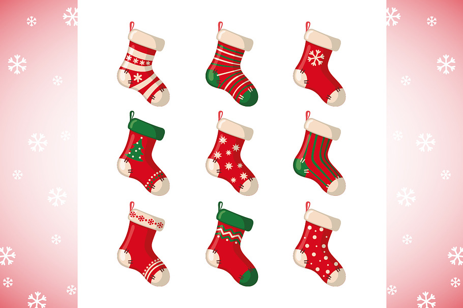 Set of Christmas Socks in Objects - product preview 8