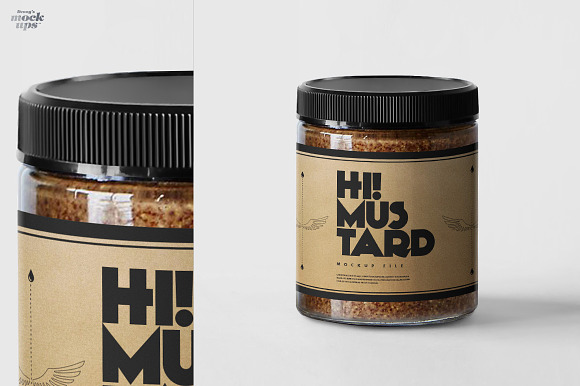 Mustard Jar Mockup in Product Mockups - product preview 2