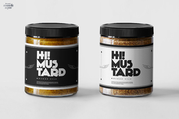 Mustard Jar Mockup in Product Mockups - product preview 3