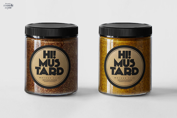 Mustard Jar Mockup in Product Mockups - product preview 4