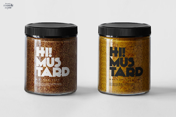 Mustard Jar Mockup in Product Mockups - product preview 5