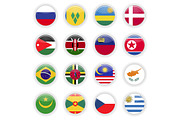 Flags set of the world