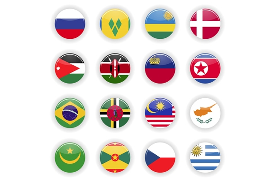 Flags set of the world in Objects - product preview 8