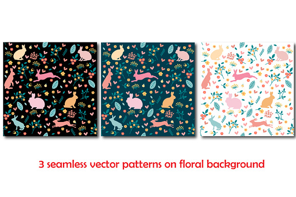 Rabbit vector silhouettes set in Objects - product preview 1