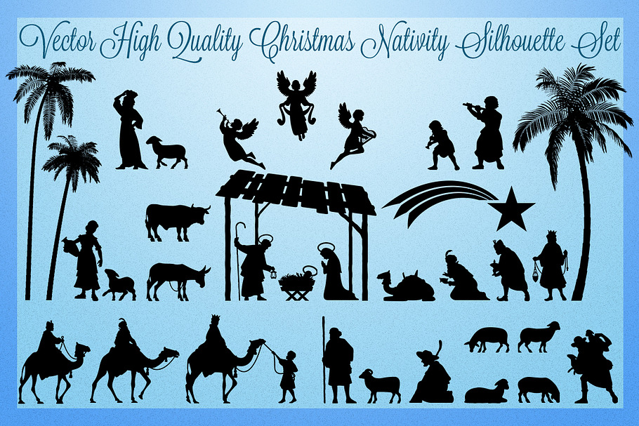 Vector Christmas Silhouette Set in Illustrations - product preview 8