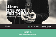 Linos - One Page Portfolio Psd Theme