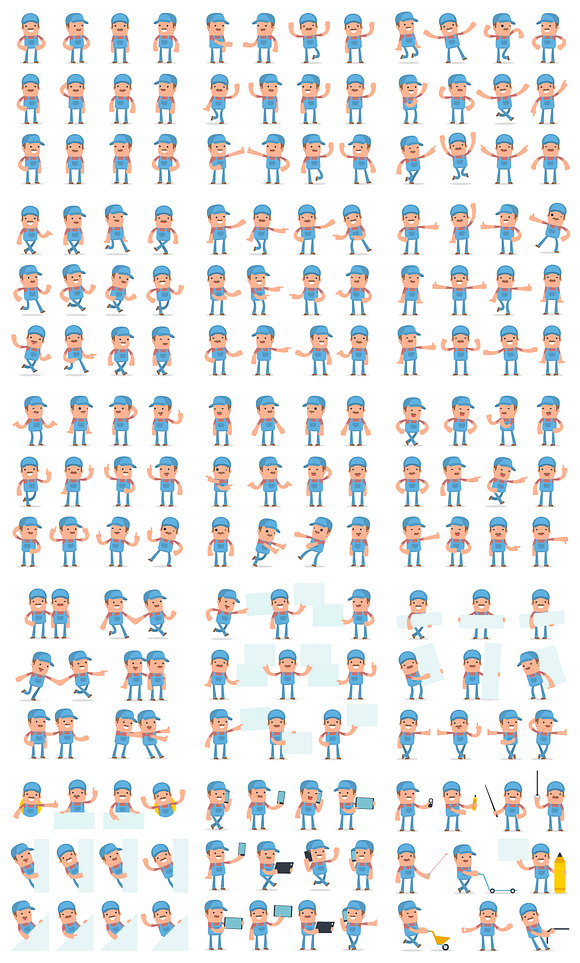 150+ Poses of Character Technician  in Illustrations - product preview 1