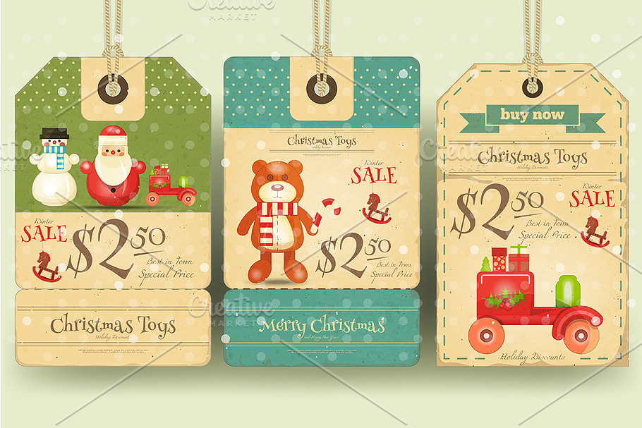 Christmas Toys Sale Tags in Illustrations - product preview 8