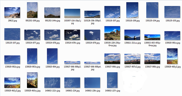 Blue Sky & Cloud Image Collection in Illustrations - product preview 1