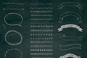 Separate PNG Chalk Drawing Elements
