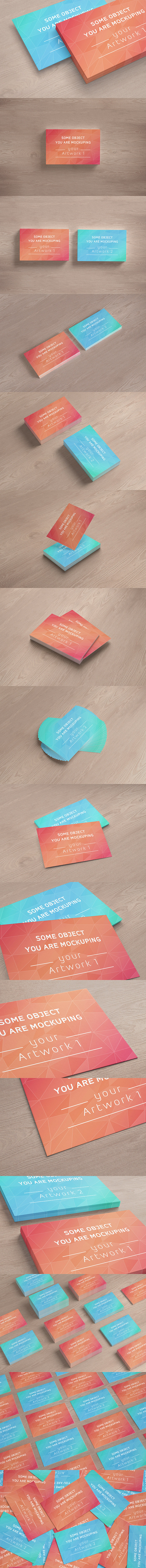 UK Business Cards Mock-up's Pack in Print Mockups - product preview 1