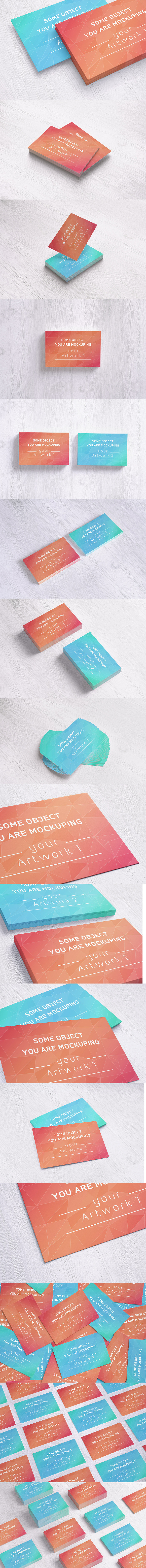 UK Business Cards Mock-up's Pack in Print Mockups - product preview 2