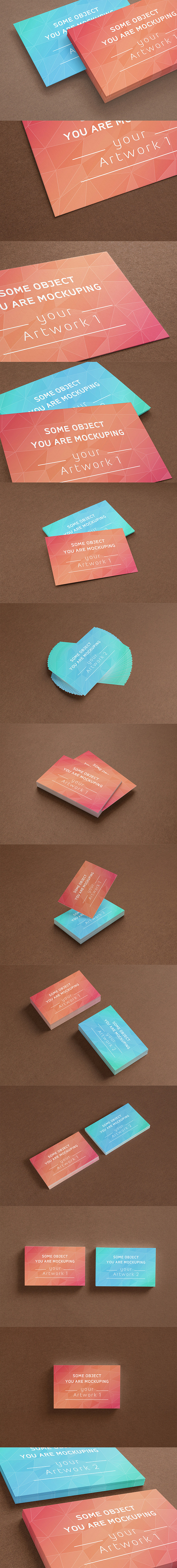 UK Business Cards Mock-up's Pack in Print Mockups - product preview 3