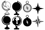 Globes and compass