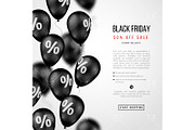 Black friday sale balloons
