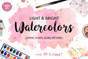Watercolor Textures. Light & Bright