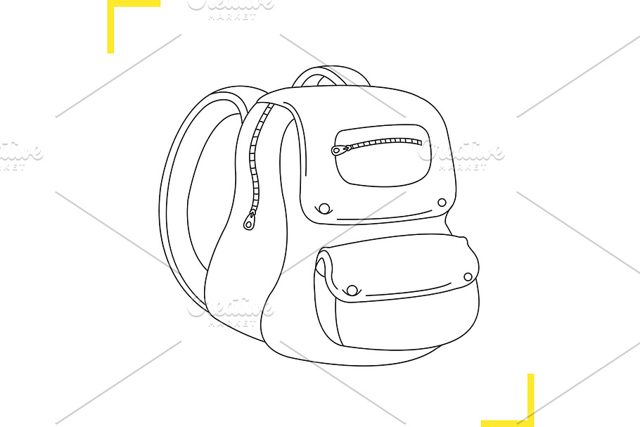 School backpack icon. Vector in Graphics - product preview 8