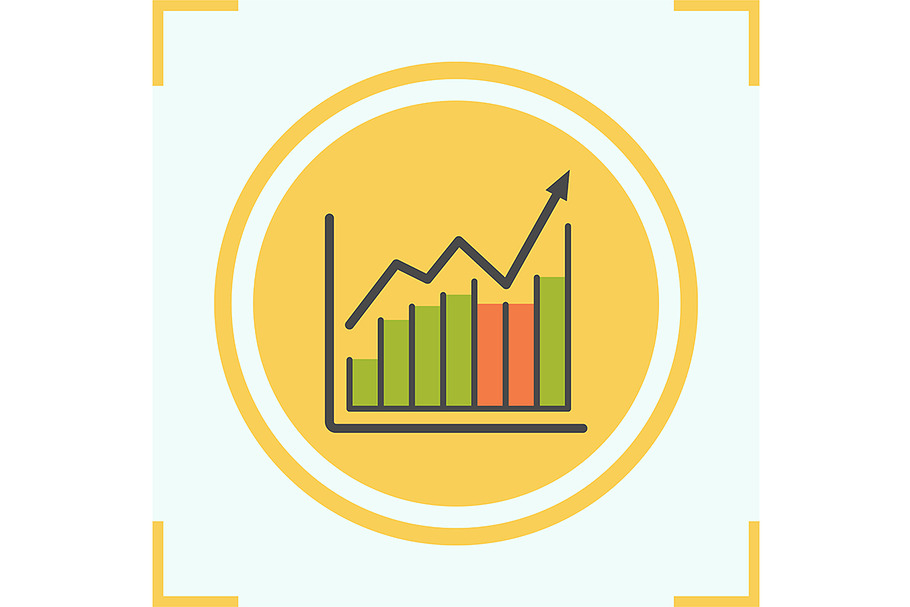 Income growth chart icon. Vector in Graphics - product preview 8