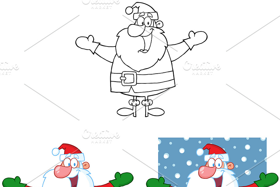 Jolly Santa Claus Collection in Illustrations - product preview 8