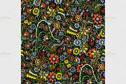 pattern with garden flowers