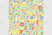 pattern with garden flowers