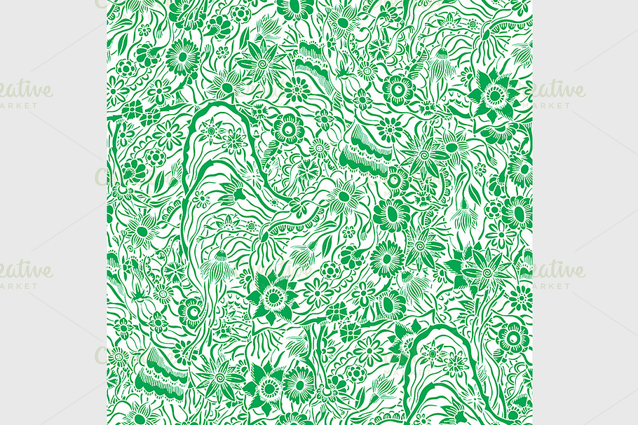 Monochrome Floral Pattern. in Graphics - product preview 8