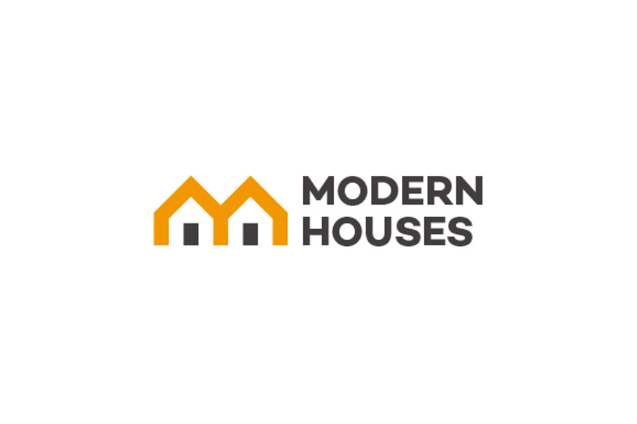 Modern Houses - House & Letter M Log | Creative Logo Templates ...