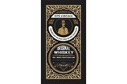 Whiskey design for label